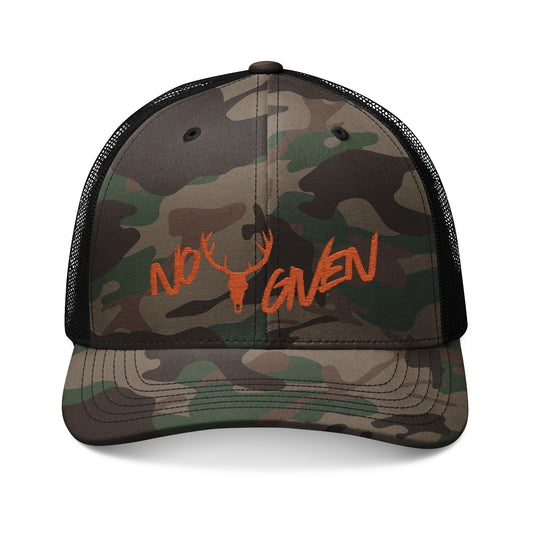 Hunter Orange No Bucks Camouflage Hat