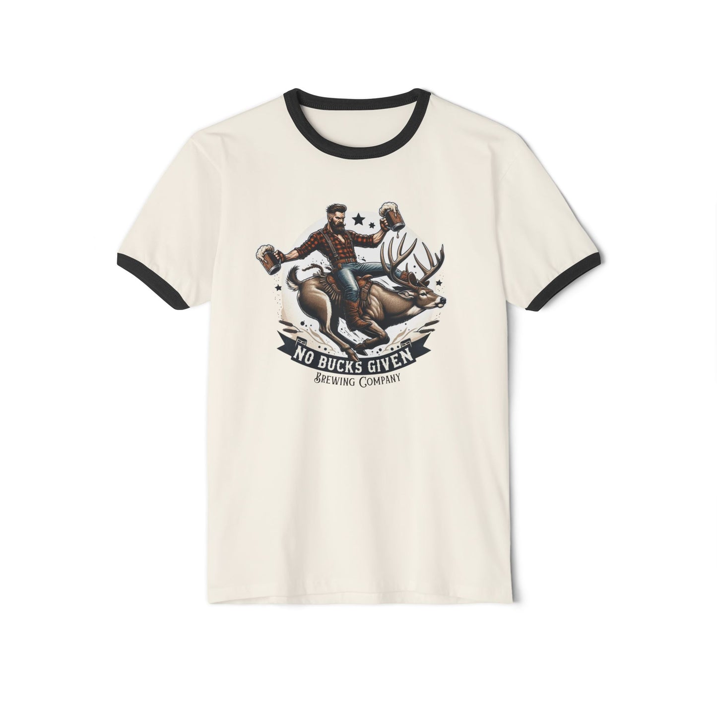 No Bucks Logo Ringer T