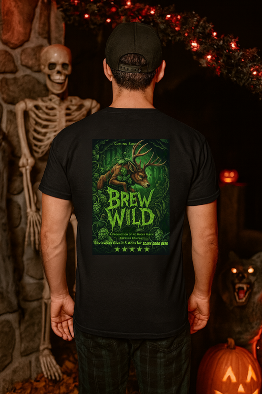 Brew Wild Halloween Movie Poster T-shirt