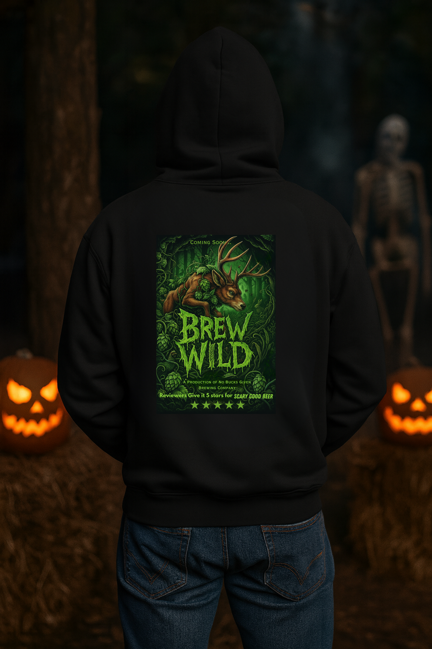 Brew Wild Halloween Movie Poster Hoodie