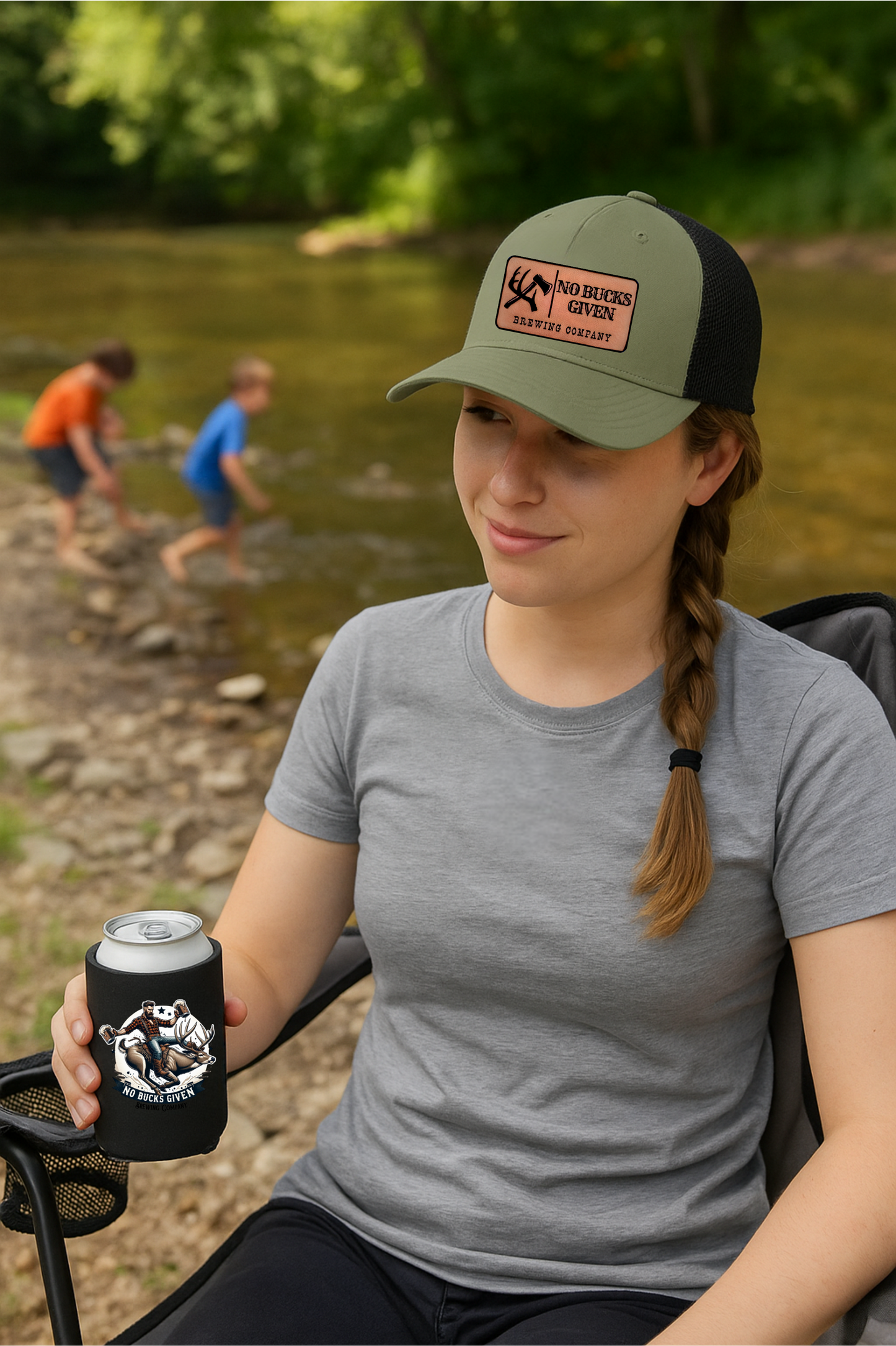 No Bucks Embroidered Snapback Trucker Cap