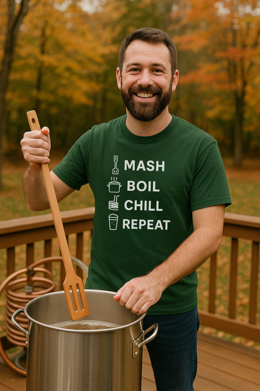 Mash, Boil, Chill, Repeat Homebrewer Tee