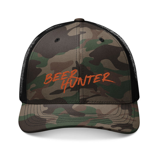 Hunter Orange Camouflage Hat: Beer Hunter