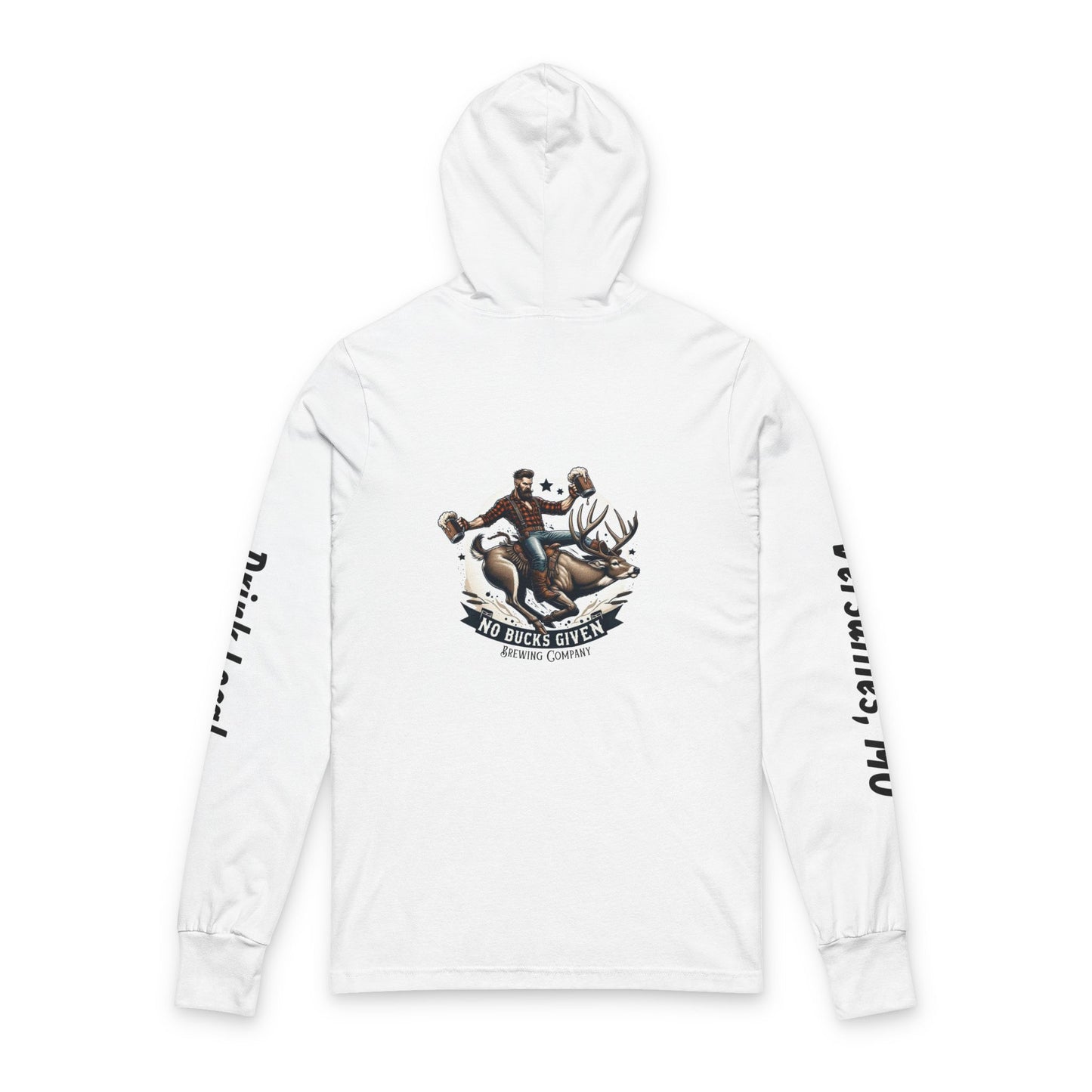 No Bucks Branded Long Sleeve Tee with Hood