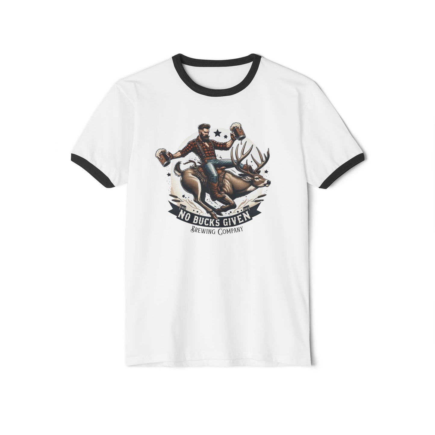 No Bucks Logo Ringer T