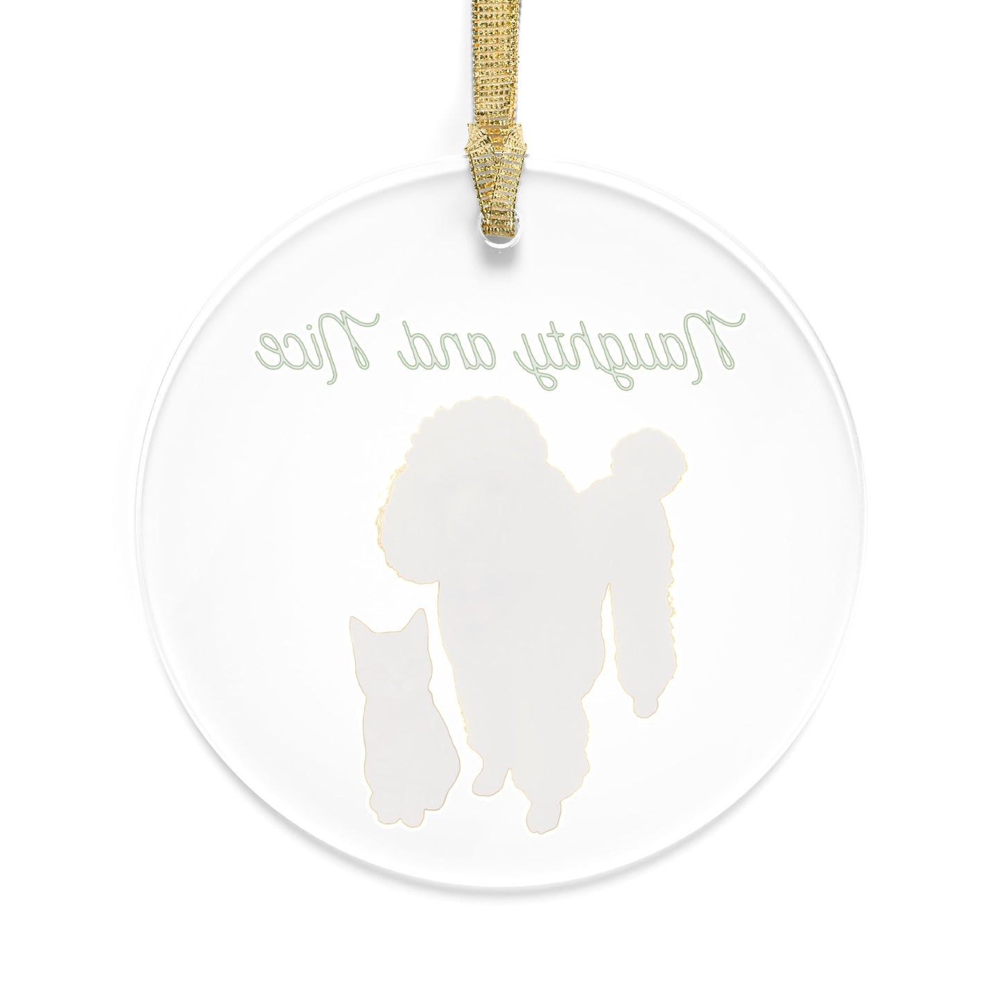 Naughty and Nice Acrylic Ornament
