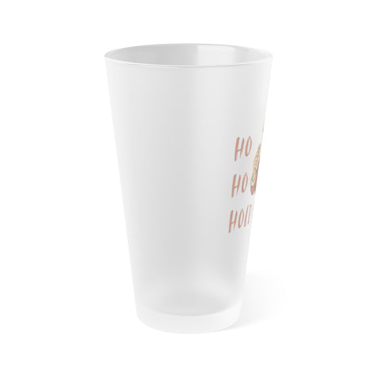 Ho Ho Hold My Beer Frosted Pint Glass, 16oz