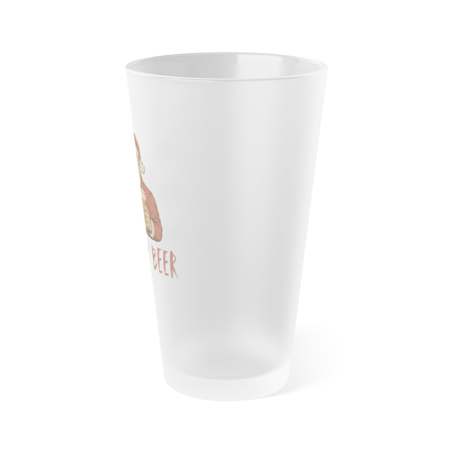 Ho Ho Hold My Beer Frosted Pint Glass, 16oz