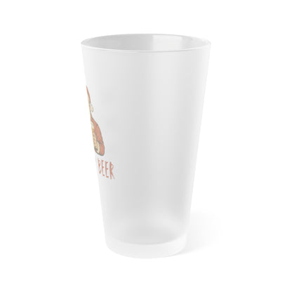 Ho Ho Hold My Beer Frosted Pint Glass, 16oz