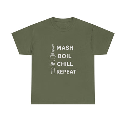 Mash, Boil, Chill, Repeat Homebrewer Tee