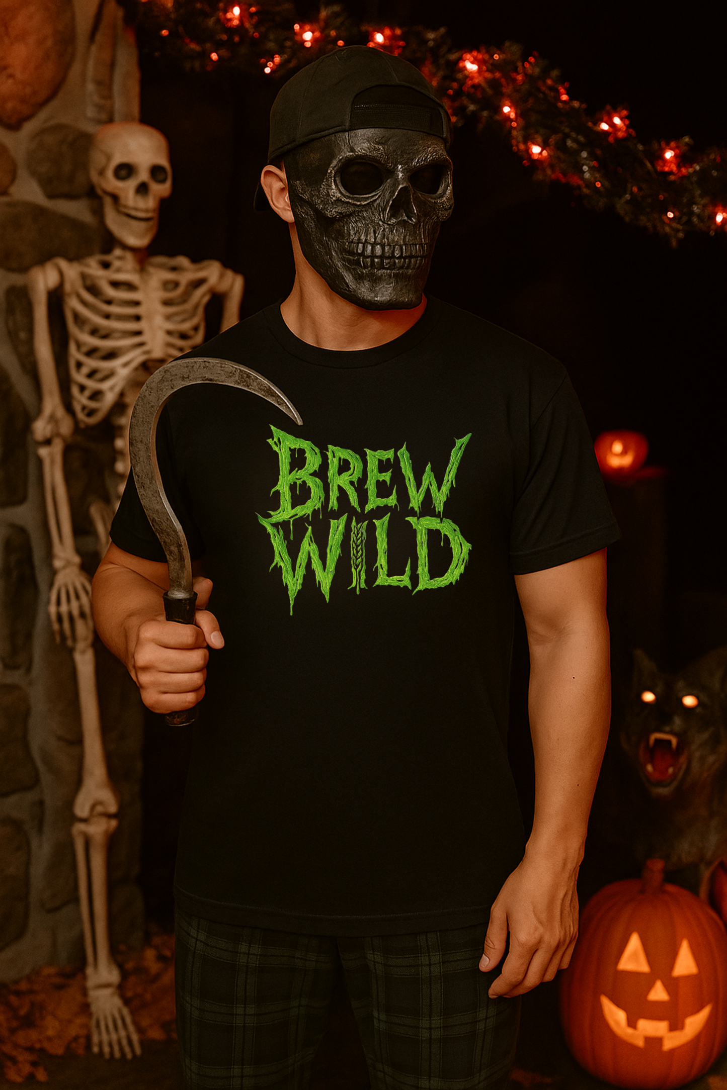 Brew Wild Halloween Movie Poster T-shirt