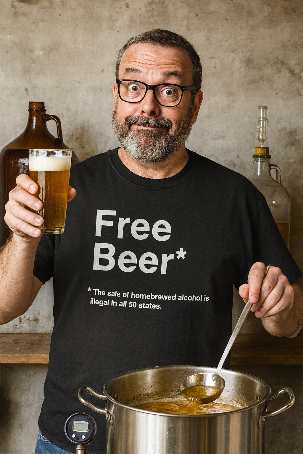 Free Beer Funny Homebrewer Tee