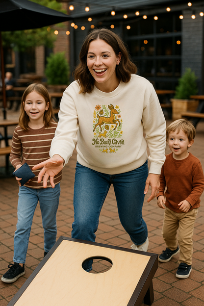 Frolicking Doe and Doggo Crew Neck
