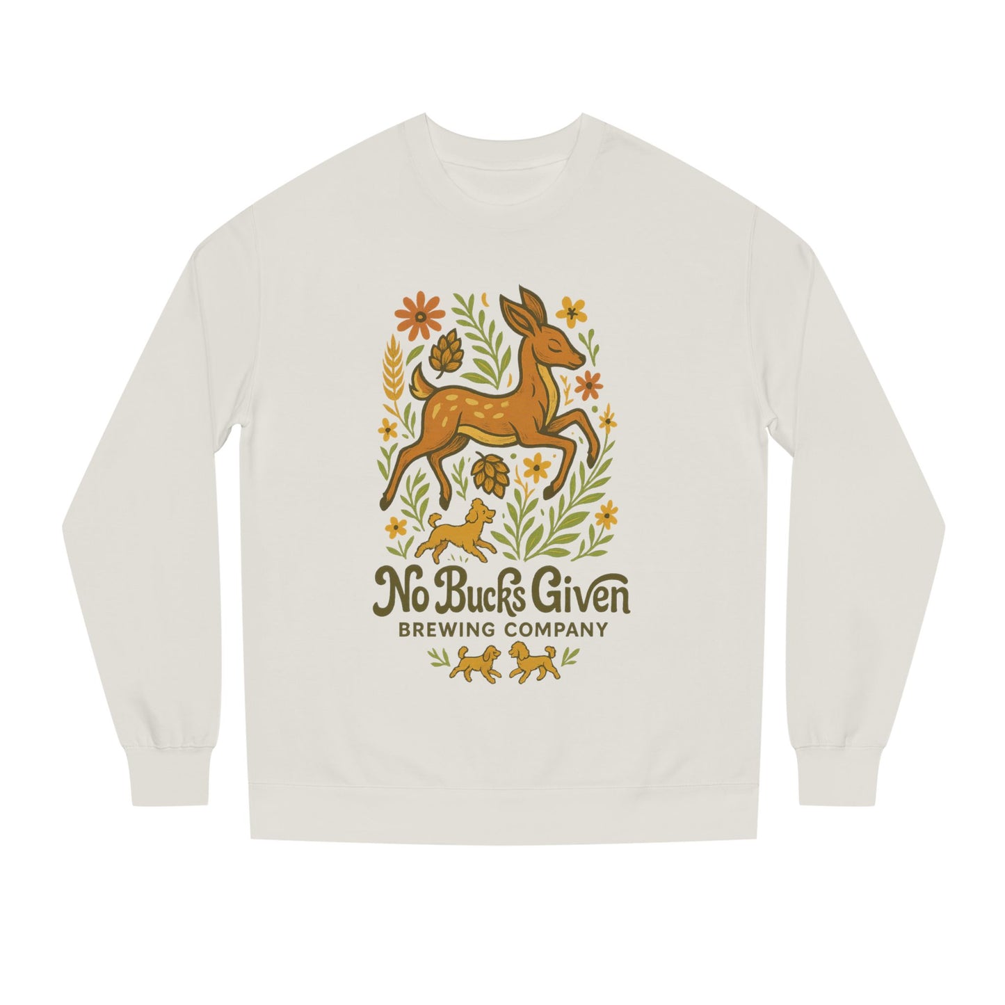 Frolicking Doe and Doggo Crew Neck