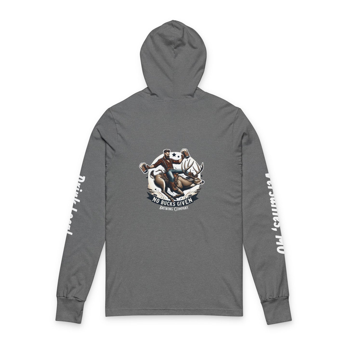 No Bucks Branded Long Sleeve Tee with Hood