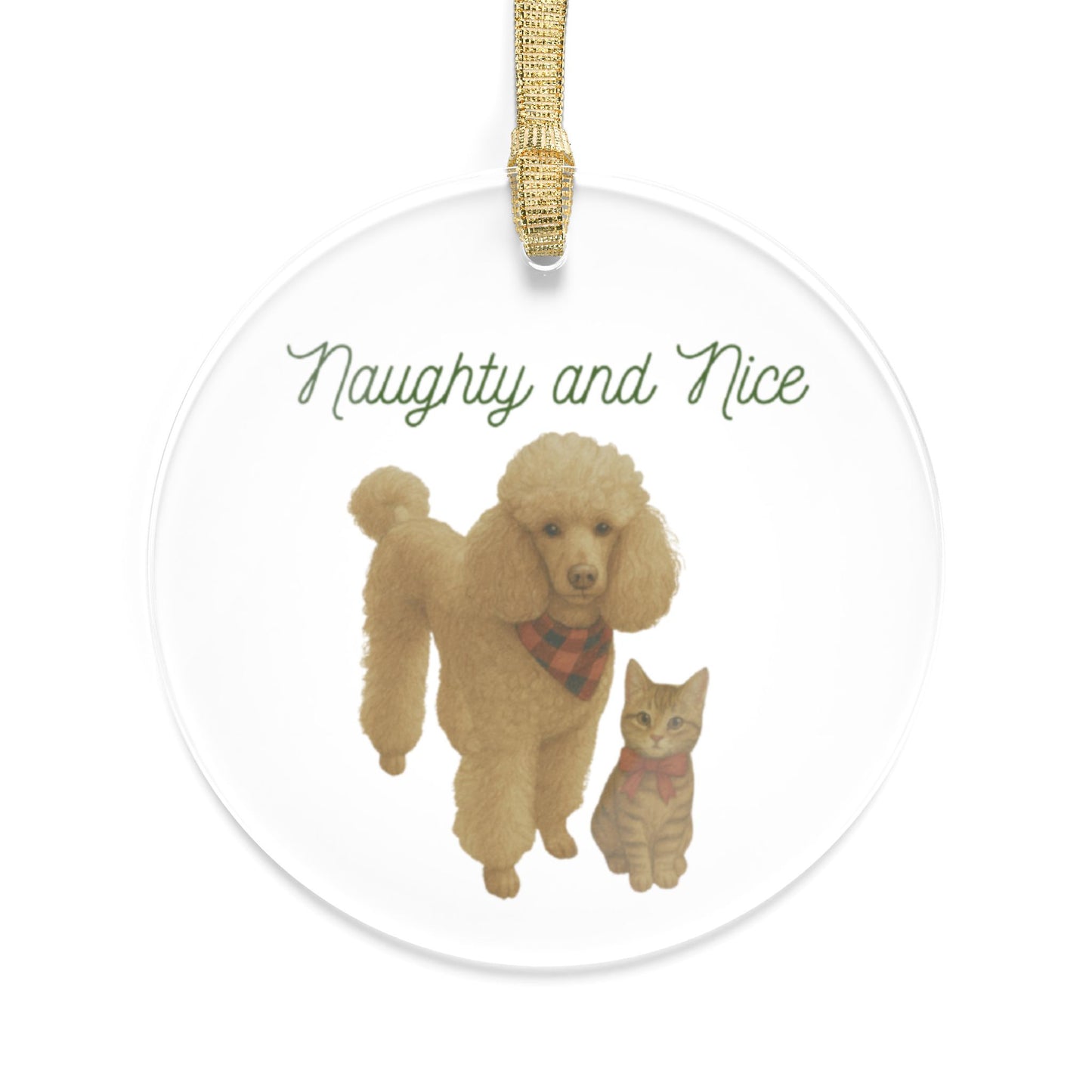 Naughty and Nice Acrylic Ornament