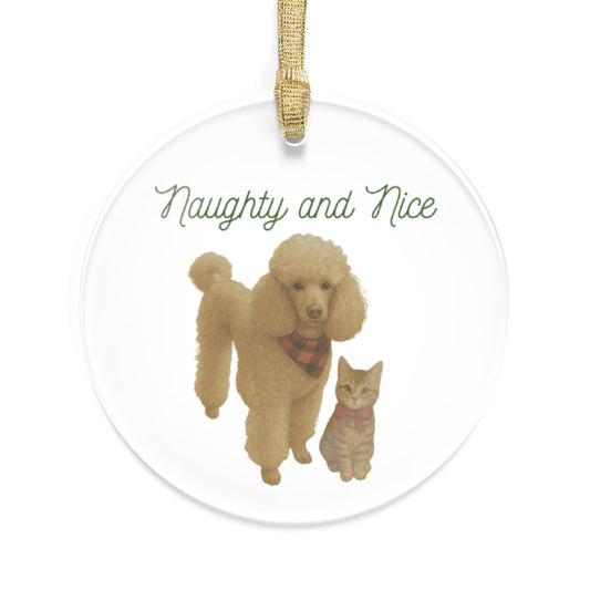 Naughty and Nice Acrylic Ornament